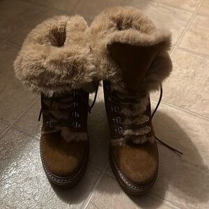 Steve Madden fur ankle boots size 8.5